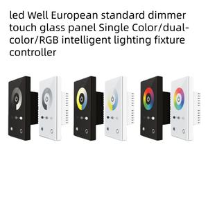 <span class=keywords><strong>LED</strong></span> Well Light COB Strip Controlador Painel Toque Europeu Painel De Parede De Vidro Temperado Escurecimento Interruptor Dimmer Ajuste inteligente - Product Image 2