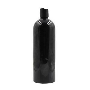 Bouteille en plastique PET noire brillante de forme ronde de Boston, 1 litre, 1l, <span class=keywords><strong>1000</strong></span> ml, avec pompe - Product Image 4