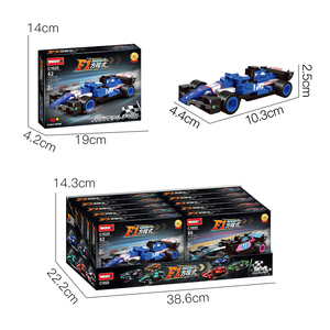 Woma Factory 10 Packs Jouet de voiture <span class=keywords><strong>F1</strong></span> Blocs de construction à assembler Ensemble de jouets Voiture de course pour enfants (C1025) - Product Image 5