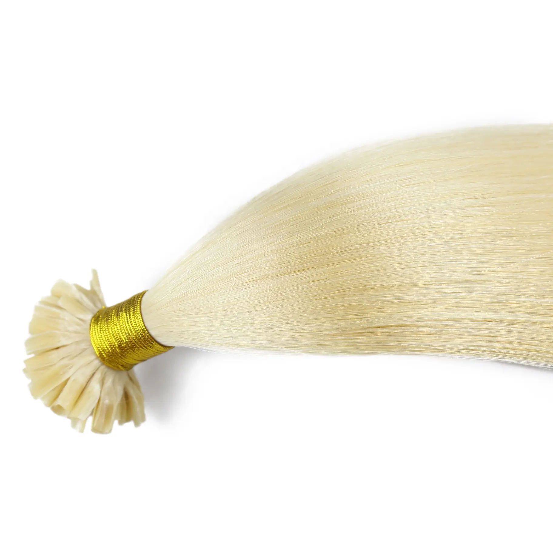 Rambut Haizhixiu kualitas terbaik ekstensi rambut manusia ujung U dalam 22 # warna pirang terang