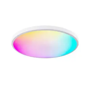 IP65 APP Contorol TUYA WIFI RGB + CCT Inteligente 24W Interior Levou Luz De Teto