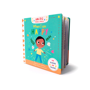 Khi tôi đang hạnh phúc đầu tùy chỉnh trẻ em Sách in ấn Board bìa cứng sách cho trẻ em đẩy kéo trượt cuốn sách - Product Image 2