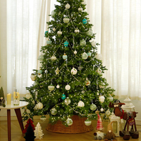 Vente en gros usine Décorations de Noël : Collier de sapin de Noël en rotin, Jupe de sapin de Noël, Collier de sapin de Noël