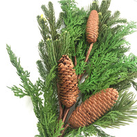 Tiges artificielles de pin en plastique de haute qualité pour décoration de Noël Vente en gros