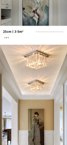 Modern mewah 10 \ "lampu gantung besi dengan LED kristal emas 80" permukaan dipasang lampu langit-langit untuk pintu masuk lorong kamar tidur kantor - Product Image 6