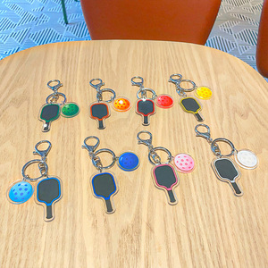 Spot Creative Cartoon PVC UV Printing Pic Ball <b>Keychain</b> Pendant with Acrylic Design Fun Hanging Souvenir Wholesale - Product Image 1