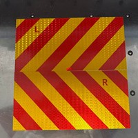 Lámina Galvanizada de PVC, Tira Reflectante con Impresión Eco Solvente, Señalización Reflectante Chevron para Vehículos Largos
