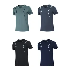 Hight quality quick dry running shirts sporting clothes gym shirt men