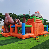 Parc de jeux gonflable commercial Dinosaure pour événements de location, personnalisable OEM