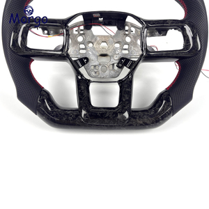 Accesorios Interiores para Ford, Volante de Fibra de Carbono Forjado Personalizado para Mustang GT 350 500 Shelby 2024+, Estilo Racing - Product Image 4