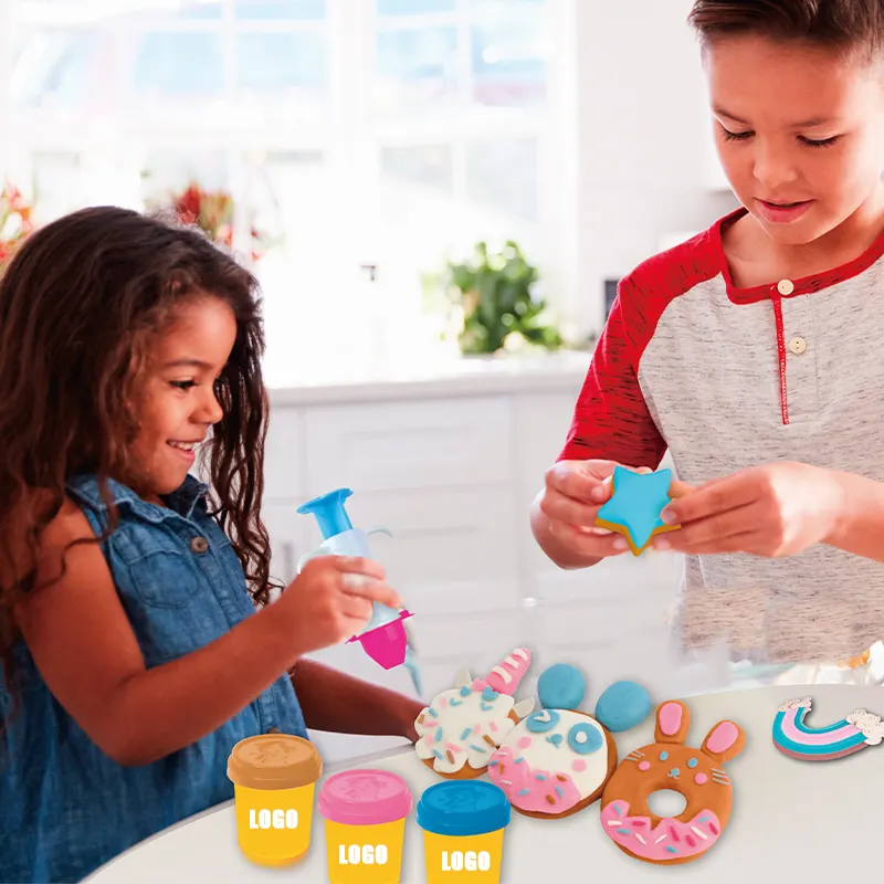 Детские креативные самодельные цветные экструдеры для пластилина набор инструментов для моделирования глины для малышей пончик для игр тесто игрушка для детей