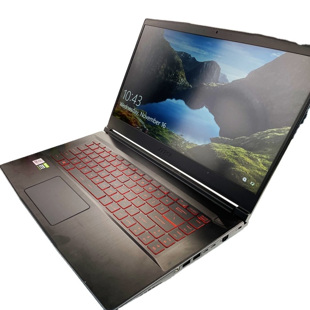 M-S-I GF65 15.6 Inch Thin and Light Narrow Bezel Gaming Laptop I7-10750H 16G 512G RTX3060 IPS Screen 144Hz Used Laptop