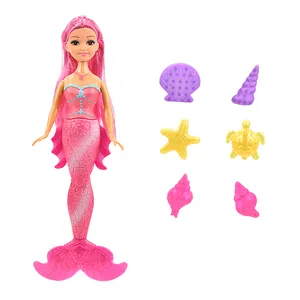 11英寸可移动柔性关节女孩娃娃糖果美人鱼公主娃娃儿童礼品玩具