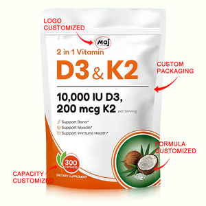 Venda Quente de Softgels de Vitamina D3 K2 com Óleo de Coco, Apoia a Absorção de Cálcio, Força Óssea e Saúde Imunológica, Suplemento Herbal 2 em 1 - Product Image 2