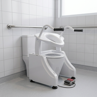 Chaise de transfert pour personnes âgées et handicapées, chaise-commode multifonctionnelle, siège de toilette élévateur pour la sécurité dans la salle de bain