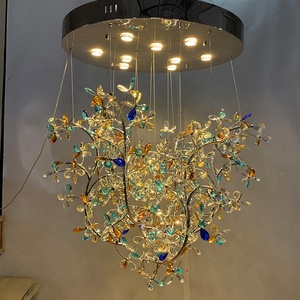 Custom-made cristal de luxe <span class=keywords><strong>fleur</strong></span> lustre lumière colorée lampe <span class=keywords><strong>design</strong></span> <span class=keywords><strong>design</strong></span> pour la maison salon - Product Image 3