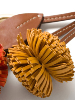 Porte-clés boule à pompon en cuir de qualité supérieure et breloque de sac de créateur personnalisé