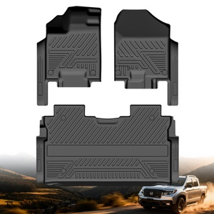 Nouveauté - Tapis de voiture TPE 5D de luxe imperméables toutes saisons - Ensemble complet de 3 pièces - KQD - Pour RIDGELINE - Product Image 1