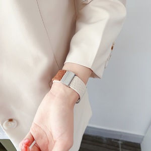 Pour <span class=keywords><strong>Apple</strong></span> <span class=keywords><strong>Watch</strong></span> 10 11 Nouveau bracelet de montre en nylon tissé contrasté avec boucle en métal Bracelet de remplacement pour IWatch 46mm 49mm - Product Image 5