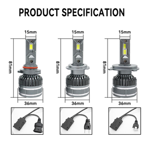 ไฟหน้า LED กำลังสูง สว่างพิเศษ 150W 20000 ลูเมนส์ 6000K-6500K กันน้ำ รุ่น H4/H7/H1/9006 ไฟสูง/ไฟต่ำ ใช้ได้กับรถยนต์ทั่วไป - Product Image 2