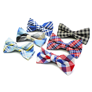 Papillon in <span class=keywords><strong>cotone</strong></span> scozzese uniforme scolastica personalizzata blu - Product Image 4