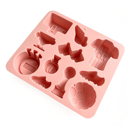 Moule en silicone antiadhésif Candyer personnalisable à 12 cavités en forme de trophée de football LFGB pour la décoration de gâteaux et la pâtisserie
