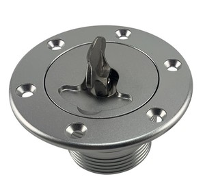 Servicios personalizados de fábrica Fuel Cell Billet Aluminio Reemplazo Flush Bung 12 Bolt Surge Tank Cap Silver - Product Image 2