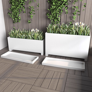 Jardinière rectangulaire minimaliste de luxe léger, étanche, avec <span class=keywords><strong>bac</strong></span> de récupération d'eau pour balcon, centre commercial, terrasse - Vente en gros - Product Image 3