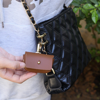 Mini pochette en cuir PU pour bagues, étui de rangement portable pour bijoux, porte-clés élégant en forme de sac pour bagues