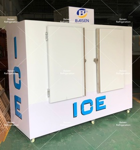 Congélateur de présentation commercial avec <span class=keywords><strong>distributeur</strong></span> de glace, 2 portes vitrées, pour usage intérieur, bac de stockage de glace - Product Image 6