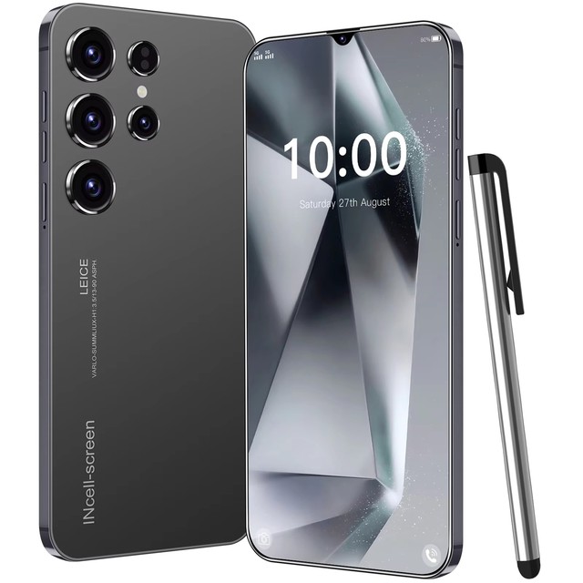 Slim Profile 2025 New Arrival S25 Ultra 5G Smartphone S24 Ultra Global Version LED Smart Multilingual LTE Cellular