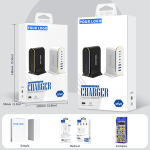 <span class=keywords><strong>Chargeur</strong></span> universel TKT <span class=keywords><strong>140W</strong></span> GaN LED à 8 ports, station de charge de bureau, <span class=keywords><strong>chargeur</strong></span> mural ABS, prise US, téléphone, ordinateur portable, type complet EU - Product Image 6