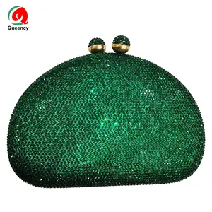 Bolsa africana de cristal cravejado com diamantes, bolsa africana para mulheres