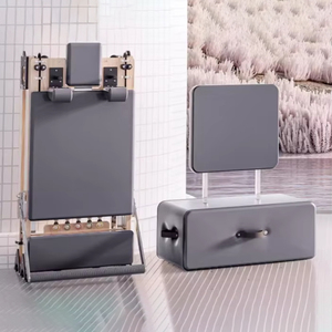 Prix ​​abordable, reformer de Pilates pliable en bois portable pour la maison, machine de yoga pour la musculation - Product Image 5