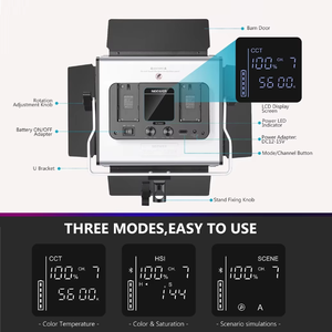 <span class=keywords><strong>Neewer</strong></span> <span class=keywords><strong>LED</strong></span> panneau lumineux modèle RGB660 panneau <span class=keywords><strong>LED</strong></span> lumière vidéo éclairage coloré caméra Photo Studio lampe de remplissage diffusion en direct 50w - Product Image 2