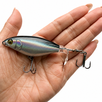 Leurre de pêche LUSHAZER Wake Bait avec queue à hélice, leurre dur 80mm 90mm, leurre de surface flottant pour Black-bass, Brochet, Perche, avec hameçon triple