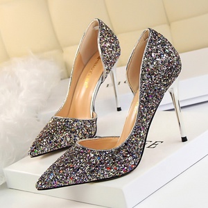 <span class=keywords><strong>Scarpe</strong></span> da Donna con Tacco Altissimo 9,5 CM, Punta Affusolata, Eleganti per Matrimoni, Leggermente Brillanti, Pompe da <span class=keywords><strong>Sposa</strong></span> - Product Image 3