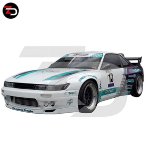 Nuovissimo Kit carrozzeria stile razzo <span class=keywords><strong>B</strong></span> V3 minigonne laterali parafango paraurti anteriore paraurti posteriore ala per Silvia 180SX S13 1989-1993 - Product Image 6