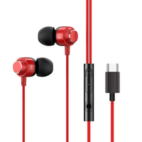 Écouteurs intra-auriculaires filaires Type-C en métal magnétique, avec microphone, étanches IPX-3, haut-parleur 10 mm, son HIFI stéréo, ajustement personnalisé pour le sport