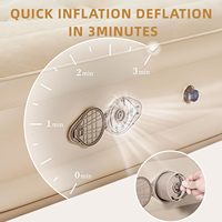 Matelas Gonflable Confortable Queen Size pour Camping avec Tête de Lit, Oreillers et Pompe Intégrée