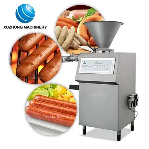 Pneumatic Quantitative Sausage Stuffer Machine Automatic Sausage Filler With Twister Sausage Stuffer Meat Processing Machine