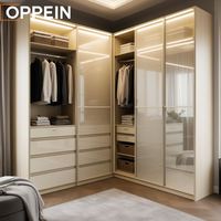 Oppein 2025 Inde Intelligent Modulaire L Coin Armoire En Bois Modulaire Walk in Placard Système pour Vêtements