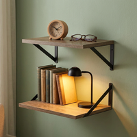 Étagère murale flottante en bois réglable à un seul niveau, personnalisable, multifonctionnelle, organisateur de bureau pour salle de bain et cuisine
