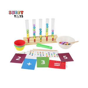 Juguete <span class=keywords><strong>de</strong></span> aprendizaje <span class=keywords><strong>de</strong></span> matemáticas <span class=keywords><strong>de</strong></span> educación temprana juguete educativo temprano <span class=keywords><strong>de</strong></span> madera <span class=keywords><strong>de</strong></span> ábaco colorido Montessori Ábaco aprendiendo a contar números - Product Image 1
