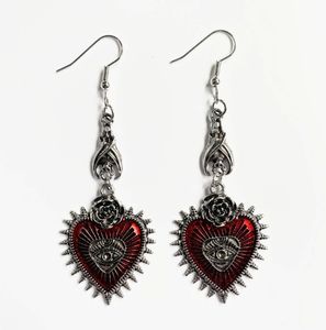 Gotica pendiente joyeria aceite zafiro pendientes para las mujeres retro colgando largo gancho joya cristal pendientes - Product Image 4