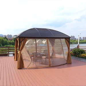 <span class=keywords><strong>Pavillon</strong></span> de jardin extérieur <span class=keywords><strong>en</strong></span> aluminium de haute qualité avec toit ouvrant simple 3*3m, tente de jardin Santorini Deluxe à toit rigide - Product Image 2