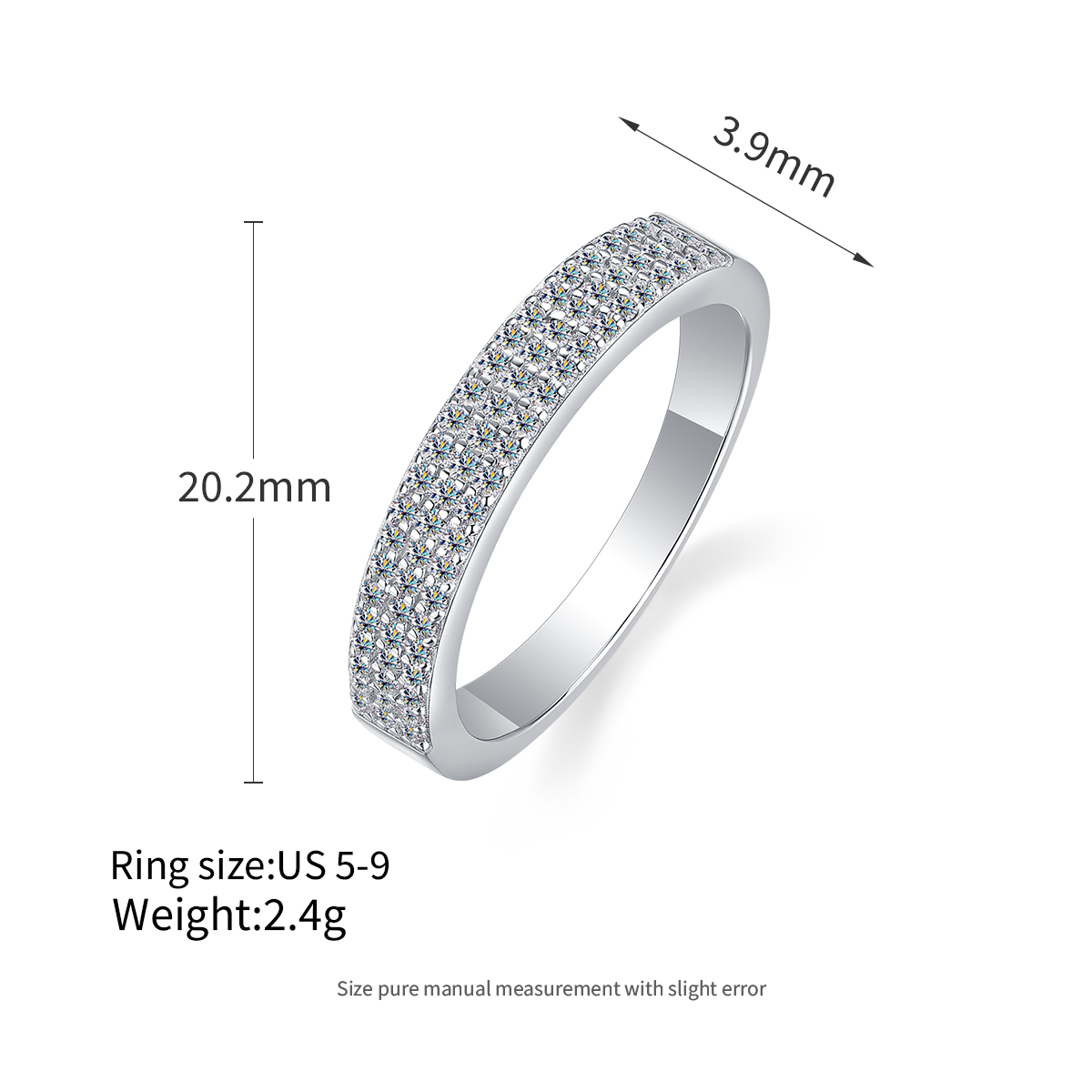 Anello a fascia eternity in moissanite#1