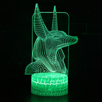 Vente flash - Lampe de table LED à animation 3D en acrylique - Illusion d'optique - Cadeau pour enfants