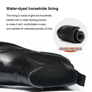 OEM Custom Made Horsehide Brogue <strong>Goodyear</strong> <strong>Welt</strong> Genuine Leather Waterproof Fashion Toe Lace-up Chelsea Martin <strong>Boots</strong> Trendy - Product Image 3