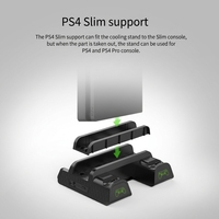 Station de refroidissement et de charge multifonctionnelle DOBE TP4-882C pour PS4 Slim Pro, support de refroidissement pour manette PS4, accessoire en gros